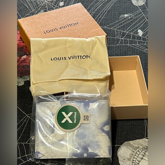 NWT 2021 Louis Vuitton x Virgil Abloh Watercolor Monogram Multiple Wallet RARE - Picture 3 of 7